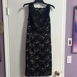 White House Black Market Black Lace Midi Dress